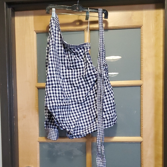Nwot Rosetta Getty Blue and White Blouse